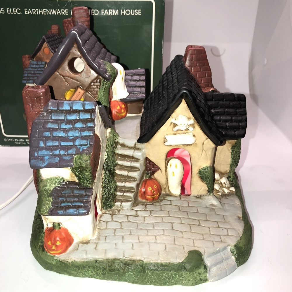 Vintage Pacific Rim Halloween 1965 Haunted Farm House Electric Lights - Picture 7 of 15